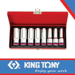 KING TONY SOCKET SET 8PC 1/2