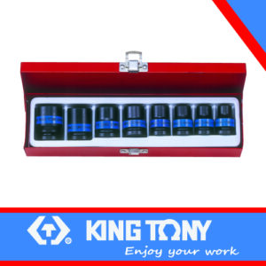 KING TONY SOCKET SET 8PC 1/2