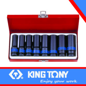 KING TONY SOCKET SET 8PC 1/2