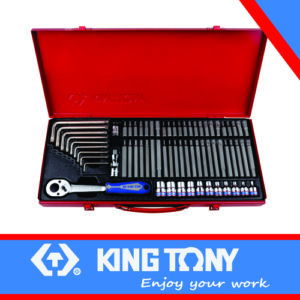 KING TONY SOCKET AND BITS SET TORX   HEX   SPLINE 3/8