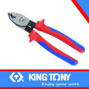 KING TONY CABLE CUTTING PLIERS 200MM VDE 1000V | 6146 08A