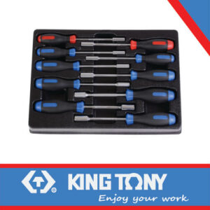 KING TONY NUT DRIVER SET 6 13MM 10PC | 9 30110CR