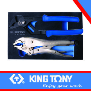 KING TONY PLIERS SET WATERPUMP AND VICE GRIP 2PC  EVA FOAM | 9 40102GPV