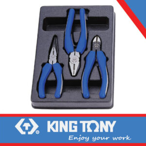 KING TONY PLIERS SET COMBINATION  LONG AND SIDE CUTTER 3PC | 9 40103GP