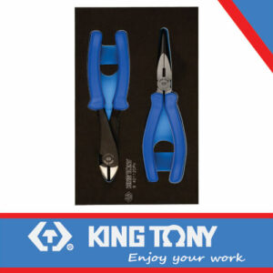 KING TONY PLIERS SET SIDE/C AND LONG/N 200MM 2PC EVA FOAM | 9 40112GPV