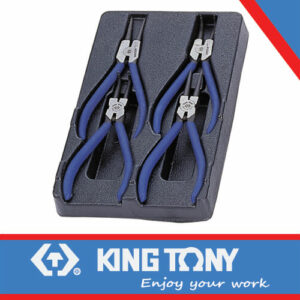 KING TONY PLIERS SET CIRCLIP 175MM 4PC | 9 42114GP