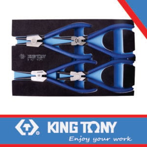 KING TONY PLIERS SET CIRCLIP 175MM 4PC  EVA FOAM | 9 42114GPV