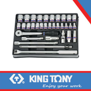 KING TONY SOCKET SET 33PC 1/2