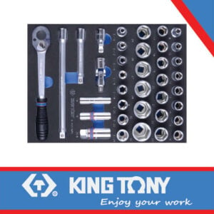 KING TONY SOCKET SET 37PC 1/2