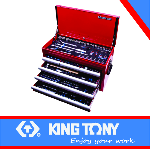 KING TONY TOOL CHEST SET COMBINATION METRIC 196 PIECES | 911 008MRV