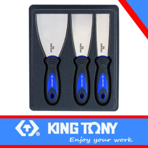 KING TONY PUTTY KNIFE SET STAINLESS/S 3PC | 9CJ013