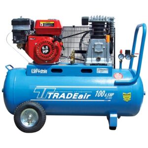 TRADEair 100L 4-Stroke Petrol Compressor Belt Driven 6.5HP - 8Bar | MCFRC210