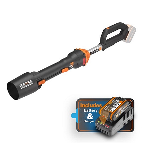 Worx 20V Cordless LEAFJET Compact Leaf Blower Brushless Battery