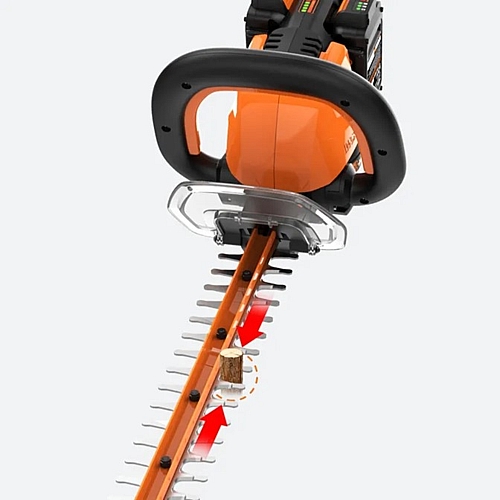 Worx 40V Cordless Hedge Trimmer 60cm Batteries Dual Charger