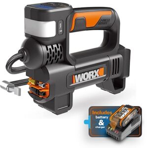 Worx 20 V Portable 4-In-1 Air Pump Inflator + Battery & Charger | WX092.9-BCSK