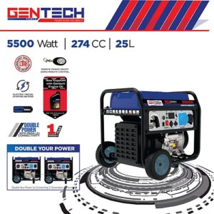 Gentech Power GP6500I 5500W Digital Pure Sine Wave Petrol Inverter Generator | GEN1046.