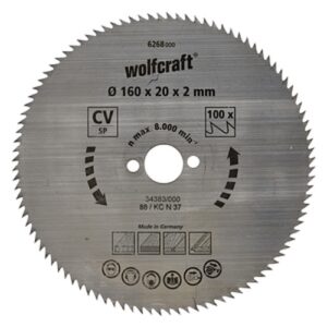 Wolfcraft Chrome-Vanadium Steel Saw Blade, 130 MM X B16 MM X 2 MM - T80 | 6256000