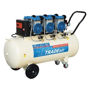 TRADEair Silent Oil Free, Direct Drive Multi Cylinder Compressor, 150L | MCFRC256
