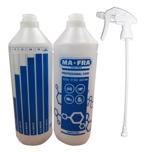 MA-FRA Blue Plastic Spray Bottle, Including Trigger 1000ml (0598) | MF28B