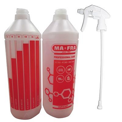 MA-FRA Red Plastic Spray Bottle, Including Trigger 1000ml (0598) | MF28R