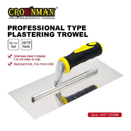 Crownman Trowel Plaster TPR Handle Industrial (1117225)