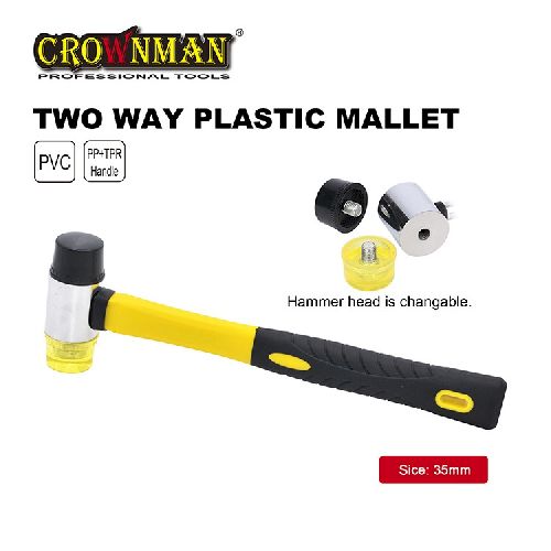 Crownman Mallet PVC two way plastic 35mm (361035)