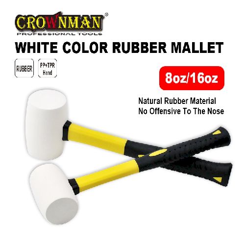 Crownman Rubber Mallet White 500g (364116)