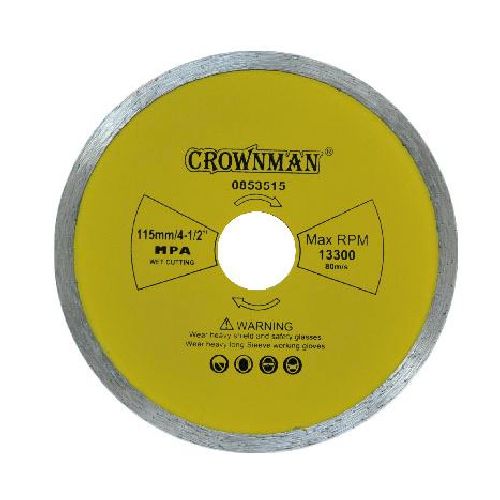 Crownman Diamond cutting disc 115mm Continuous (853515)