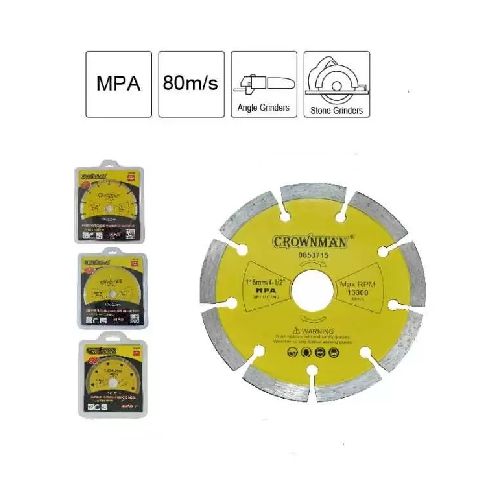 Crownman Diamond cutting disc 115mm Segmented (853715)