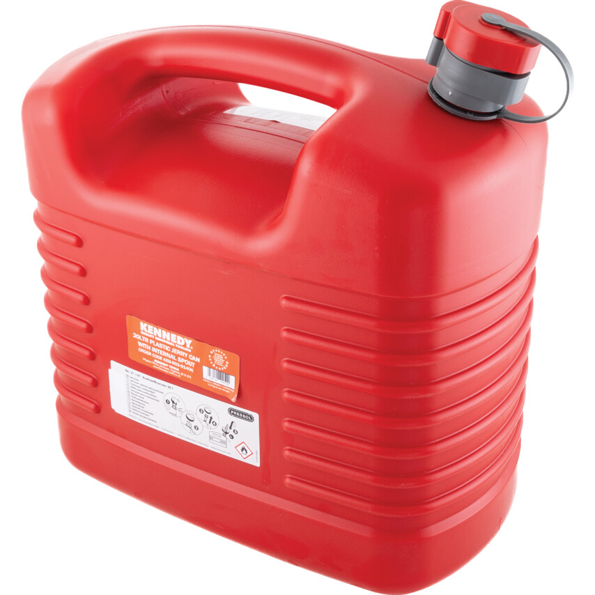 Kennedy 5Ltr Plastic Jerry Can with Integral Dispensing Spout | KEN5039100K