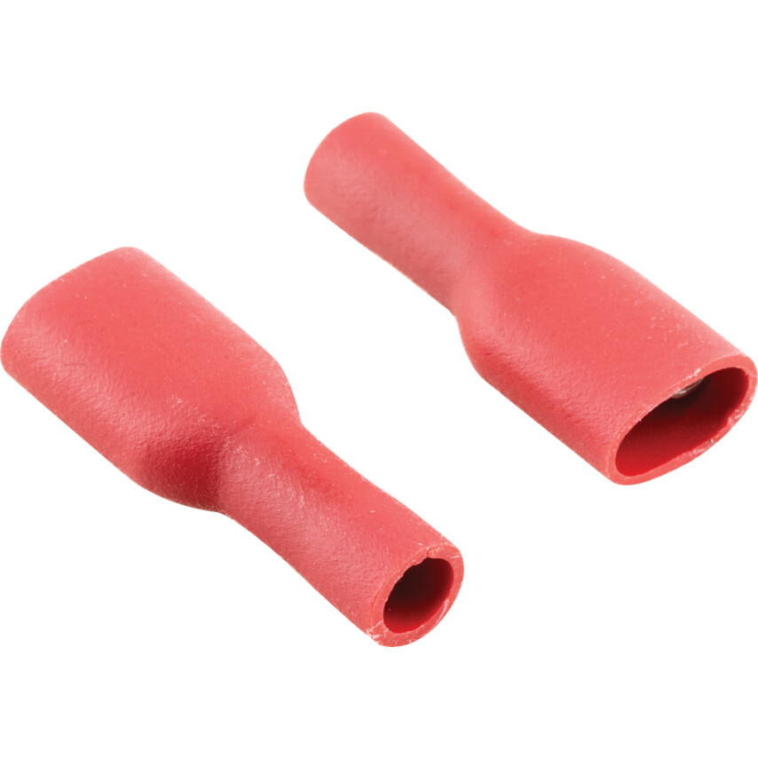 Kennedy 6.3mm Push-On Fully Insulated Female Connector Terminal-Red (100) | KEN5151520K