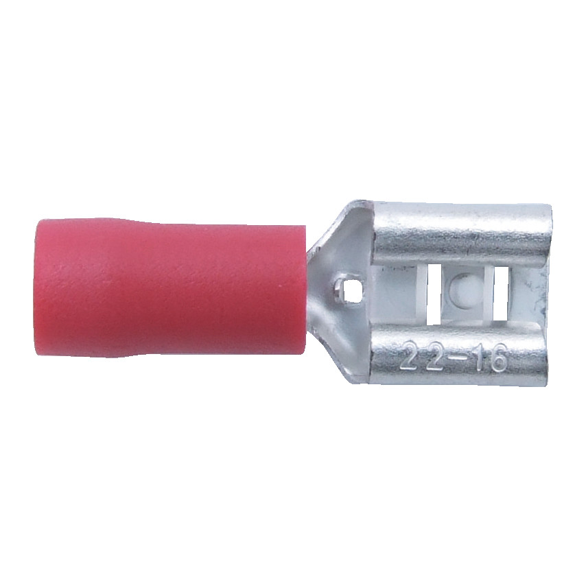 Kennedy 6.3mm Push-On Female Tab Connector Terminal-Red (100) | KEN5153000K