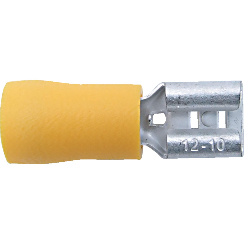 Kennedy 6.3mm Push-On Female Tab Connector Terminal-Yellow (100) | KEN5153020K