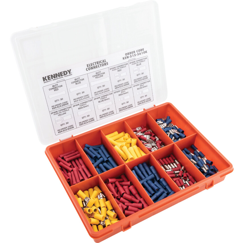 Kennedy 300Pc Terminals Kit-Spades, Bullets & Butt Connectors | KEN5155610K