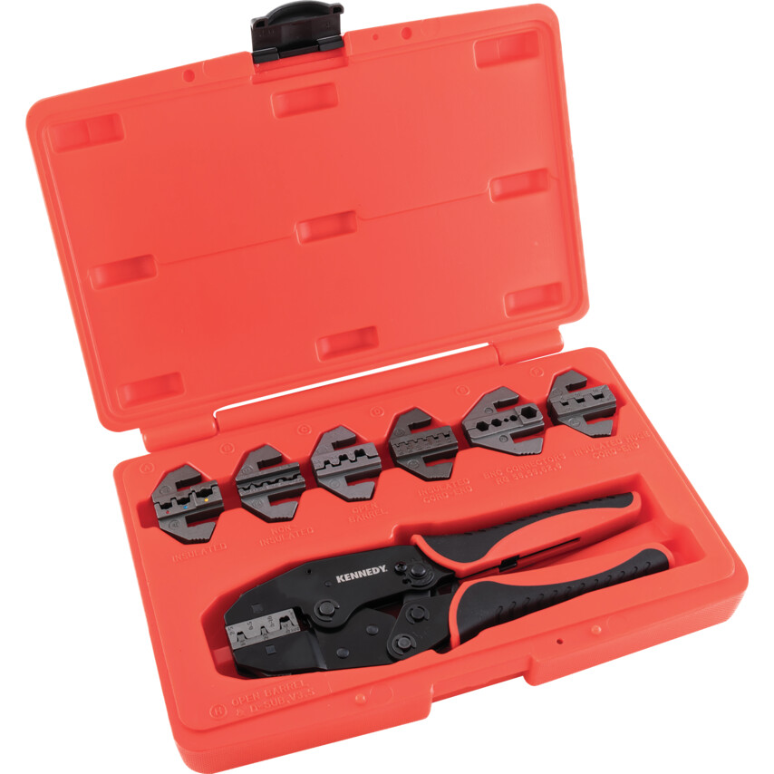 Kennedy 8Pc Interchangeable Jaw Ratchet Crimping Tool | KEN5155740K