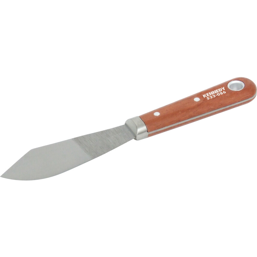 Kennedy 38x115mm Clipt Point Putty Knife, Scale Tang, Rosewood Handle | KEN5330860K