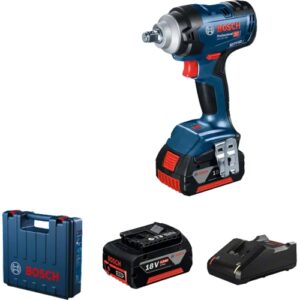 Bosch GDS 18V-400 Cordless Brushless Impact Wrench 400Nm, 2 x 5.0Ah Batt. Pk. | 06019K0020