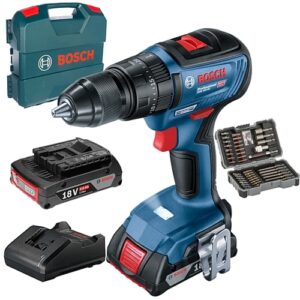 Bosch GSB 18V-50 Cordless Brushles Combi Impact Drill/Driver Kit + 43Pc AC Set + Case | 0615990M8K