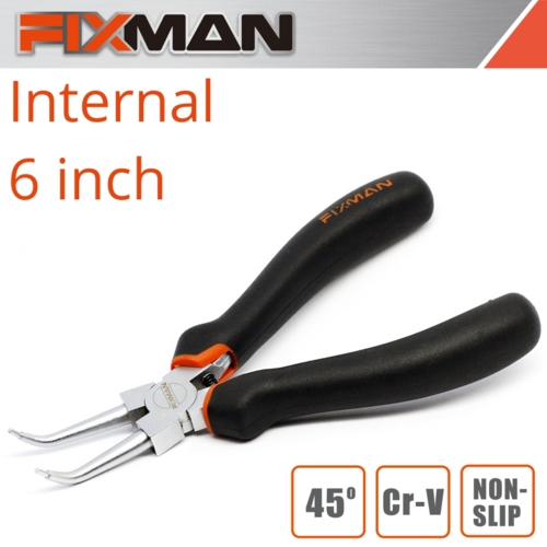 Fixman 150mm Internal Circlip Pliers, 45 Deg. | FIX A0701