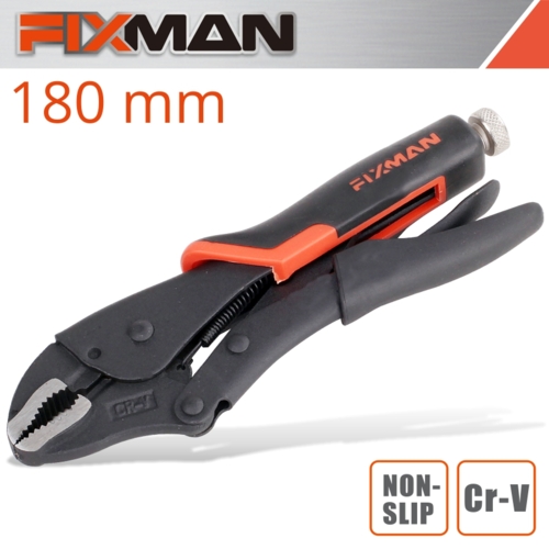 Fixman 175mm Curved Jaw Lock Grip Pliers | FIX A1403