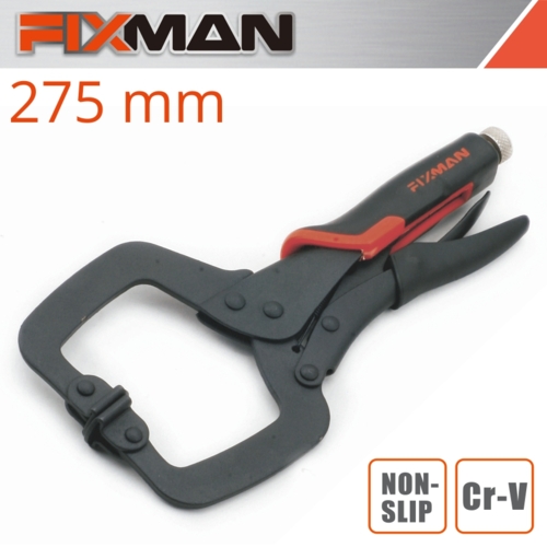 Fixman 275mm C-Type Welding Lock Grip Pliers, Adjustable Tip | FIX A1409