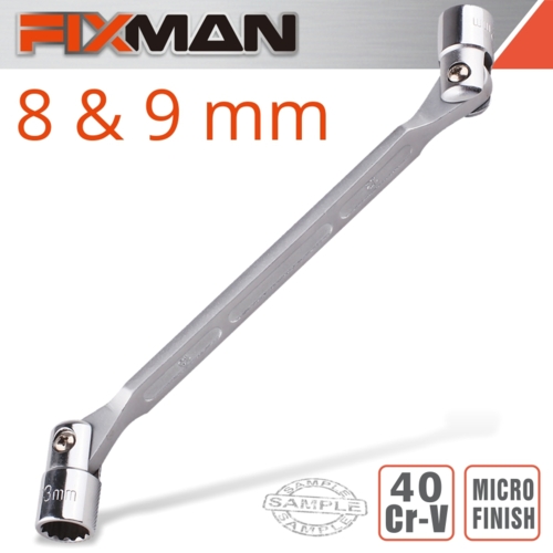 Fixman Hinged Socket Wrench, 8x9mm | FIX B0501