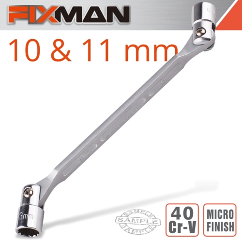 Fixman Hinged Socket Wrench, 10x11mm | FIX B0502