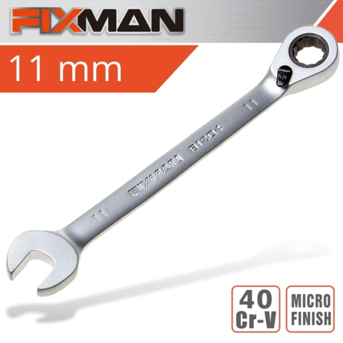 Fixman Reversible Combination Ratcheting Wrench, 11mm | FIX B1204