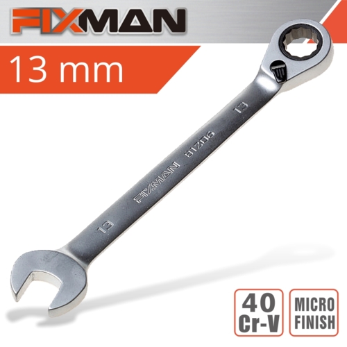 Fixman Reversible Combination Ratcheting Wrench, 13mm | FIX B1206