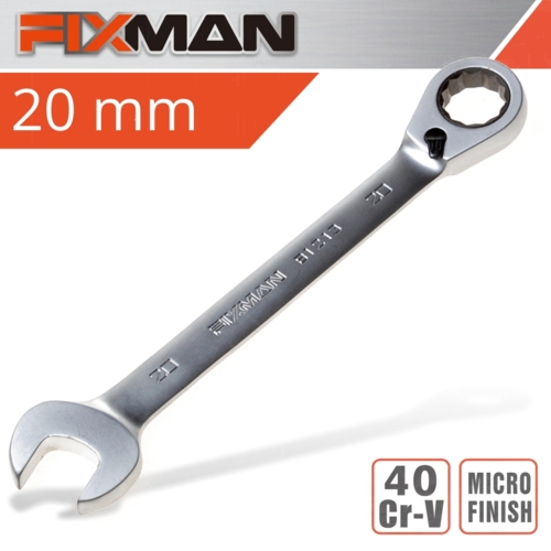 Fixman Reversible Combination Ratcheting Wrench, 20mm | FIX B1213