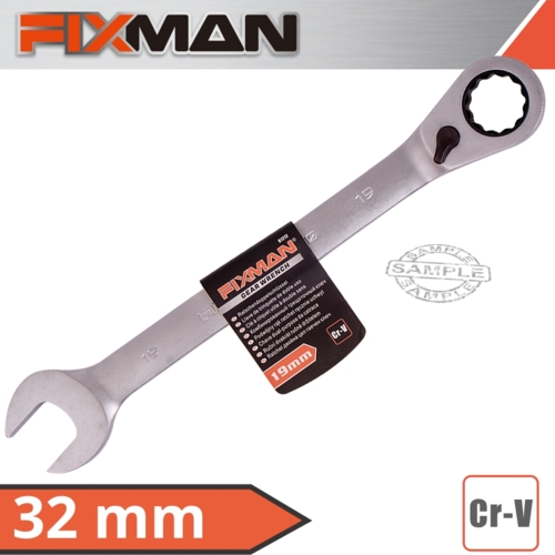 Fixman Reversible Combination Ratcheting Wrench, 32mm | FIX B1224