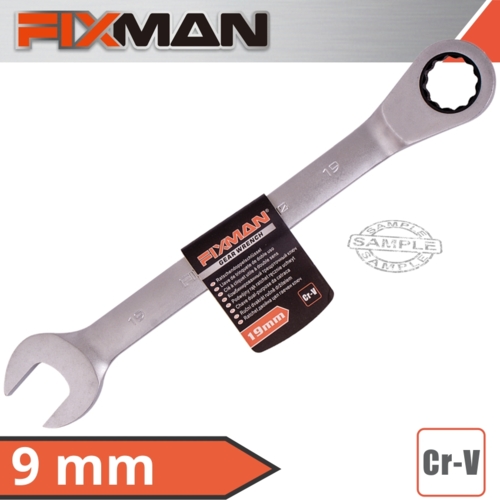 Fixman Combination Ratcheting Wrench, 9mm | FIX B1302