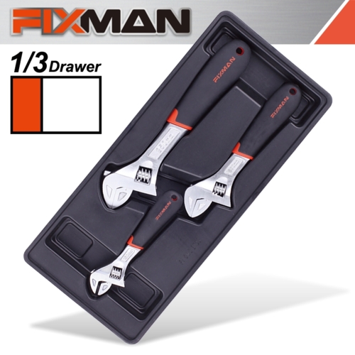 Fixman 3Pc Adjustable Wrench Set, Tool Insert Module | FIX F1BT23