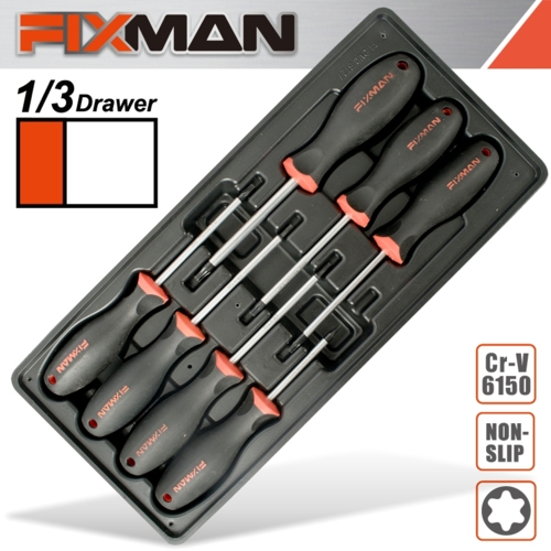 Fixman 7Pc TORX Screwdriver Set, Tool Insert Module | FIX F1BT27